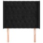 vidaXL Kopfteil mit Ohren Schwarz 103x16x118/128 cm Samt vidaXL Kopfteil mit Ohren Schwarz 103x16x118/128 cm Samt
