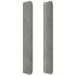 vidaXL Kopfteil mit Ohren Hellgrau 103x16x118/128 cm Samt