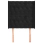 vidaXL Kopfteil mit Ohren Schwarz 83x16x118/128 cm Samt