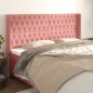 vidaXL Kopfteil mit Ohren Rosa 203x16x118/128 cm Samt vidaXL Kopfteil mit Ohren Rosa 203x16x118/128 cm Samt