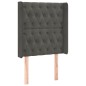 vidaXL Kopfteil mit Ohren Dunkelgrau 83x16x118/128 cm Samt