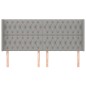 vidaXL Kopfteil mit Ohren Hellgrau 183x16x118/128 cm Stoff vidaXL Kopfteil mit Ohren Hellgrau 183x16x118/128 cm Stoff