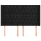 vidaXL Kopfteil mit Ohren Schwarz 163x16x118/128 cm Samt