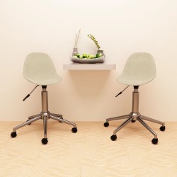 Esszimmerstühle 2 Stk. Drehbar Creme Stoff