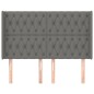 vidaXL Kopfteil mit Ohren Dunkelgrau 163x16x118/128 cm Stoff vidaXL Kopfteil mit Ohren Dunkelgrau 163x16x118/128 cm Stoff