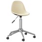Esszimmerstühle 2 Stk. Drehbar Creme Stoff Esszimmerstühle 2 Stk. Drehbar Creme Stoff