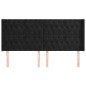 vidaXL Kopfteil mit Ohren Schwarz 183x16x118/128 cm Samt vidaXL Kopfteil mit Ohren Schwarz 183x16x118/128 cm Samt