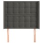 vidaXL Kopfteil mit Ohren Dunkelgrau 93x16x118/128 cm Samt vidaXL Kopfteil mit Ohren Dunkelgrau 93x16x118/128 cm Samt