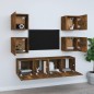 vidaXL 6-tlg. TV-Schrank-Set Räuchereiche Holzwerkstoff vidaXL 6-tlg. TV-Schrank-Set Räuchereiche Holzwerkstoff