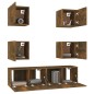 vidaXL 6-tlg. TV-Schrank-Set Räuchereiche Holzwerkstoff vidaXL 6-tlg. TV-Schrank-Set Räuchereiche Holzwerkstoff