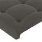 vidaXL Kopfteil mit Ohren Dunkelgrau 83x16x118/128 cm Samt