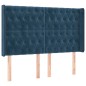 vidaXL Kopfteil mit Ohren Dunkelblau 163x16x118/128 cm Samt vidaXL Kopfteil mit Ohren Dunkelblau 163x16x118/128 cm Samt