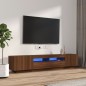 vidaXL 2-tlg. TV-Schrank-Set LED-Leuchten Braun Eiche Holzwerkstoff vidaXL 2-tlg. TV-Schrank-Set LED-Leuchten Braun Eiche Holzwerkstoff
