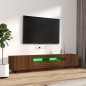 vidaXL 2-tlg. TV-Schrank-Set LED-Leuchten Braun Eiche Holzwerkstoff vidaXL 2-tlg. TV-Schrank-Set LED-Leuchten Braun Eiche Holzwerkstoff