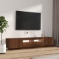vidaXL 2-tlg. TV-Schrank-Set LED-Leuchten Braun Eiche Holzwerkstoff vidaXL 2-tlg. TV-Schrank-Set LED-Leuchten Braun Eiche Holzwerkstoff
