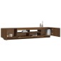 vidaXL 2-tlg. TV-Schrank-Set LED-Leuchten Braun Eiche Holzwerkstoff vidaXL 2-tlg. TV-Schrank-Set LED-Leuchten Braun Eiche Holzwerkstoff
