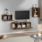 vidaXL 4-tlg. TV-Schrank-Set Braun Eichen-Optik Holzwerkstoff vidaXL 4-tlg. TV-Schrank-Set Braun Eichen-Optik Holzwerkstoff
