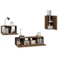 vidaXL 4-tlg. TV-Schrank-Set Braun Eichen-Optik Holzwerkstoff vidaXL 4-tlg. TV-Schrank-Set Braun Eichen-Optik Holzwerkstoff