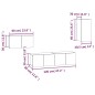 vidaXL 4-tlg. TV-Schrank-Set Braun Eichen-Optik Holzwerkstoff vidaXL 4-tlg. TV-Schrank-Set Braun Eichen-Optik Holzwerkstoff