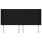vidaXL Kopfteil mit Ohren Schwarz 183x16x118/128 cm Stoff vidaXL Kopfteil mit Ohren Schwarz 183x16x118/128 cm Stoff