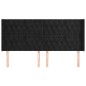 vidaXL Kopfteil mit Ohren Schwarz 203x16x118/128 cm Samt