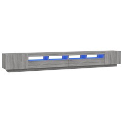 vidaXL 3-tlg. TV-Schrank-Set LED-Leuchten Grau Sonoma Holzwerkstoff
