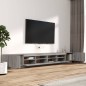 vidaXL 3-tlg. TV-Schrank-Set LED-Leuchten Grau Sonoma Holzwerkstoff vidaXL 3-tlg. TV-Schrank-Set LED-Leuchten Grau Sonoma Holzwerkstoff