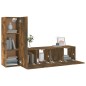 vidaXL 3-tlg. TV-Schrank-Set Räuchereiche Holzwerkstoff vidaXL 3-tlg. TV-Schrank-Set Räuchereiche Holzwerkstoff