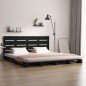 vidaXL Massivholzbett Schwarz 135x190 cm Kiefer vidaXL Massivholzbett Schwarz 135x190 cm Kiefer