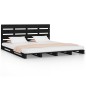 vidaXL Massivholzbett Schwarz 135x190 cm Kiefer vidaXL Massivholzbett Schwarz 135x190 cm Kiefer