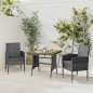 vidaXL 3-tlg. Garten-Essgruppe Poly Rattan Grau vidaXL 3-tlg. Garten-Essgruppe Poly Rattan Grau