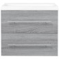 vidaXL Waschbeckenschrank mit Einbaubecken Grau Sonoma Holzwerkstoff vidaXL Waschbeckenschrank mit Einbaubecken Grau Sonoma Holzwerkstoff