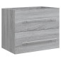 vidaXL Waschbeckenschrank mit Einbaubecken Grau Sonoma Holzwerkstoff vidaXL Waschbeckenschrank mit Einbaubecken Grau Sonoma Holzwerkstoff