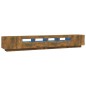 vidaXL 3-tlg. TV-Schrank-Set LED-Leuchten Räuchereiche Holzwerkstoff vidaXL 3-tlg. TV-Schrank-Set LED-Leuchten Räuchereiche Holzwerkstoff