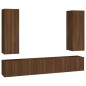 vidaXL 5-tlg. TV-Schrank-Set Braun Eichen-Optik Holzwerkstoff vidaXL 5-tlg. TV-Schrank-Set Braun Eichen-Optik Holzwerkstoff
