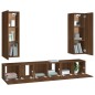 vidaXL 5-tlg. TV-Schrank-Set Braun Eichen-Optik Holzwerkstoff vidaXL 5-tlg. TV-Schrank-Set Braun Eichen-Optik Holzwerkstoff