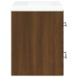 vidaXL Waschbeckenschrank mit Einbaubecken Braun Eiche Holzwerkstoff vidaXL Waschbeckenschrank mit Einbaubecken Braun Eiche Holzwerkstoff