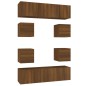 vidaXL 8-tlg. TV-Schrank-Set Braun Eichen-Optik Holzwerkstoff vidaXL 8-tlg. TV-Schrank-Set Braun Eichen-Optik Holzwerkstoff