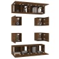 vidaXL 8-tlg. TV-Schrank-Set Braun Eichen-Optik Holzwerkstoff vidaXL 8-tlg. TV-Schrank-Set Braun Eichen-Optik Holzwerkstoff
