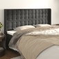 vidaXL Kopfteil mit Ohren Dunkelgrau 163x16x118/128 cm Samt vidaXL Kopfteil mit Ohren Dunkelgrau 163x16x118/128 cm Samt