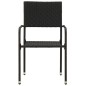 vidaXL 5-tlg. Garten-Essgruppe Poly Rattan Schwarz vidaXL 5-tlg. Garten-Essgruppe Poly Rattan Schwarz