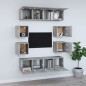 vidaXL 8-tlg. TV-Schrank-Set Grau Sonoma Holzwerkstoff vidaXL 8-tlg. TV-Schrank-Set Grau Sonoma Holzwerkstoff
