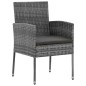 vidaXL 5-tlg. Garten-Essgruppe Poly Rattan Grau vidaXL 5-tlg. Garten-Essgruppe Poly Rattan Grau