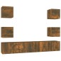 vidaXL 7-tlg. TV-Schrank-Set Räuchereiche Holzwerkstoff vidaXL 7-tlg. TV-Schrank-Set Räuchereiche Holzwerkstoff