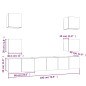 vidaXL 7-tlg. TV-Schrank-Set Räuchereiche Holzwerkstoff vidaXL 7-tlg. TV-Schrank-Set Räuchereiche Holzwerkstoff