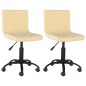 Esszimmerstühle 2 Stk. Drehbar Creme Samt Esszimmerstühle 2 Stk. Drehbar Creme Samt