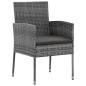 vidaXL 9-tlg. Garten-Essgruppe Poly Rattan Grau vidaXL 9-tlg. Garten-Essgruppe Poly Rattan Grau