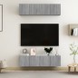 vidaXL TV-Wandschränke 4 Stk. Grau Sonoma 60x30x30 cm Holzwerkstoff vidaXL TV-Wandschränke 4 Stk. Grau Sonoma 60x30x30 cm Holzwerkstoff