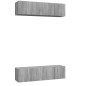 vidaXL TV-Wandschränke 4 Stk. Grau Sonoma 60x30x30 cm Holzwerkstoff vidaXL TV-Wandschränke 4 Stk. Grau Sonoma 60x30x30 cm Holzwerkstoff