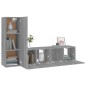 vidaXL 3-tlg. TV-Schrank-Set Grau Sonoma Holzwerkstoff vidaXL 3-tlg. TV-Schrank-Set Grau Sonoma Holzwerkstoff